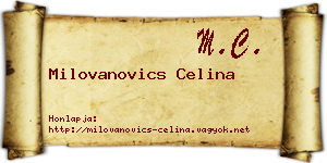 Milovanovics Celina névjegykártya